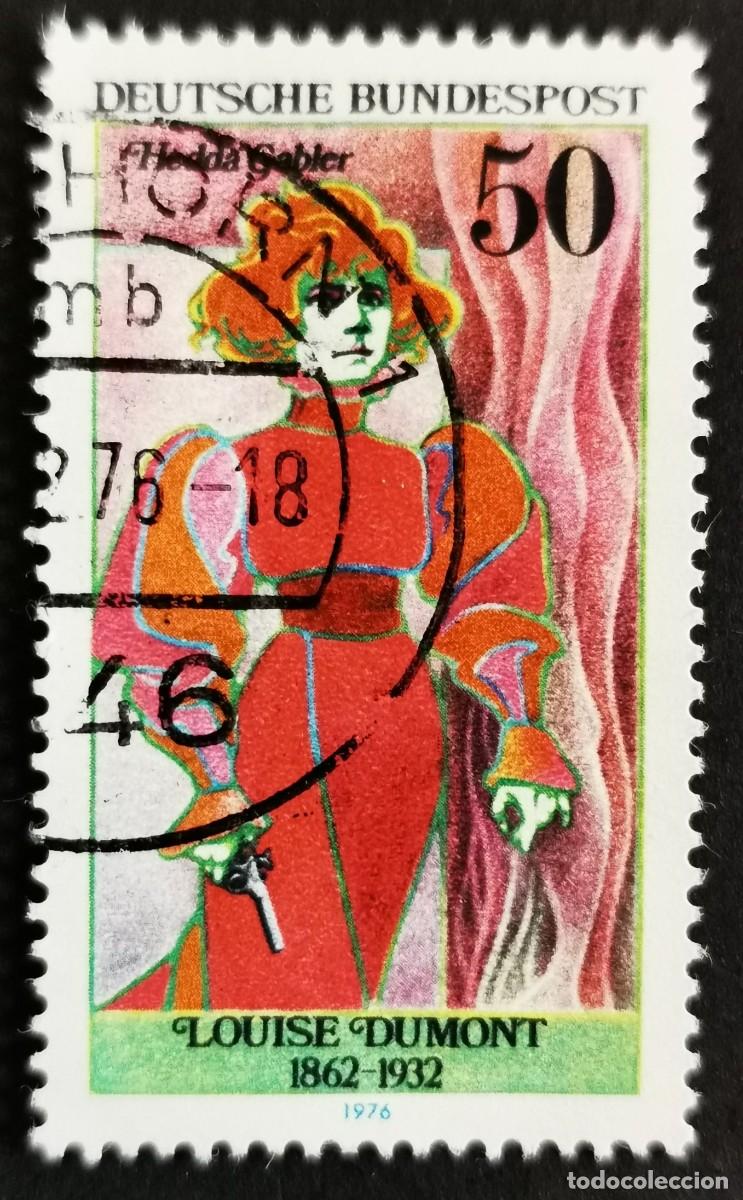 Sellos: Sello Alemania R. Federal 1976, Louise Dumont (1862-1932) como Hedda Gabler, 50 Pf. Michel: DE 910