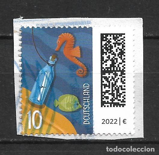 Sellos: alemania 2022 sello usado peces- 28/27