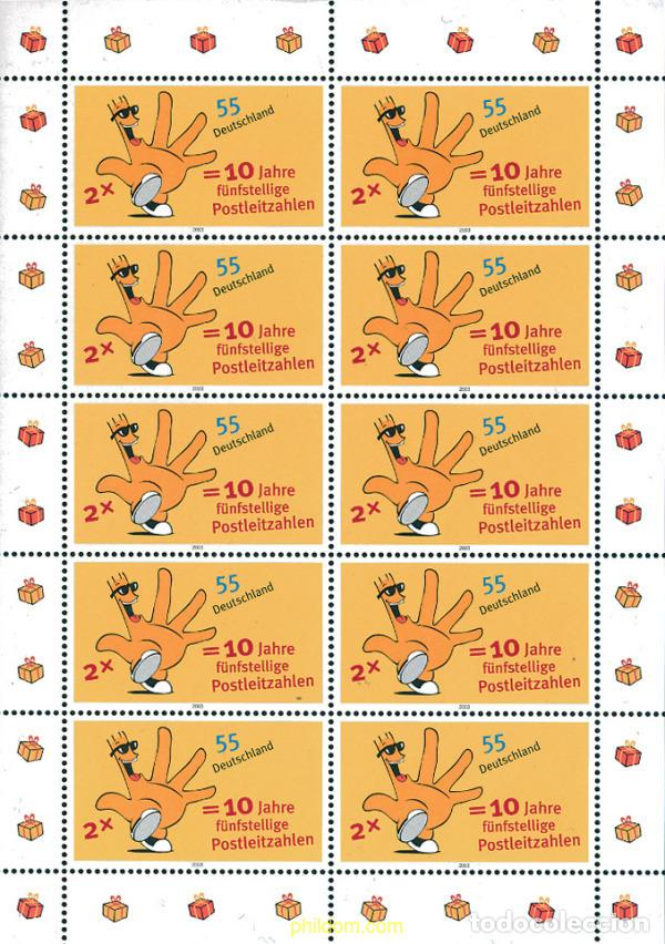 Sellos: 127451 MNH ALEMANIA FEDERAL 2003 10 ANIVERSARIO DE LOS CODIGOS POSTALES
