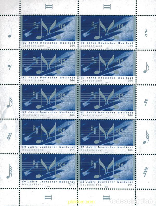 Sellos: 127455 MNH ALEMANIA FEDERAL 2003 50 ANIVERSARIO DEL DEUTSCHER MUSIKRAT