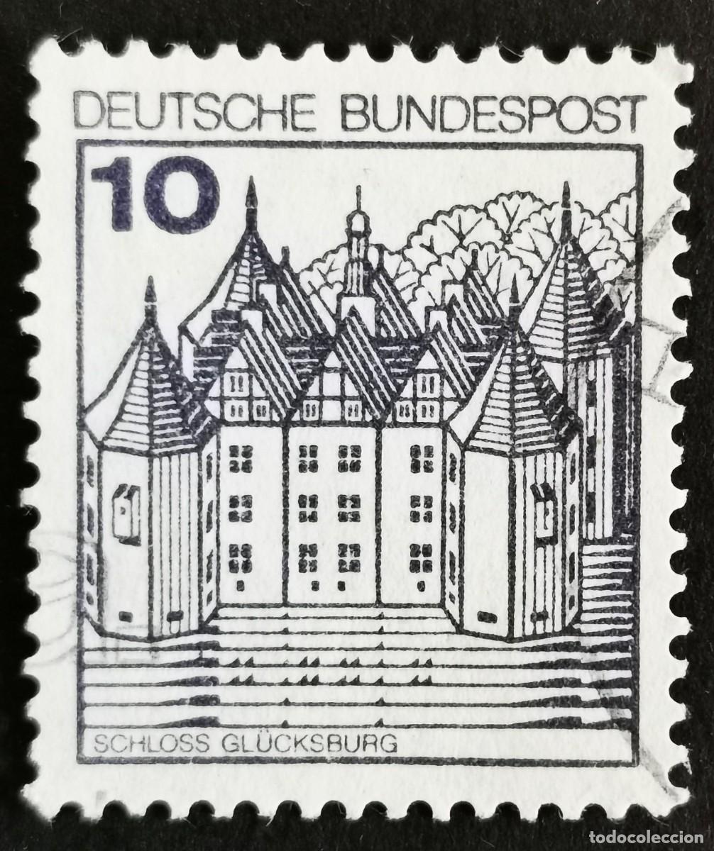 Sellos: Sello Alemania R. Federal 1977, Fortalezas y castillos: Castillo de Gl&uuml;cksbur, 10 Pf. Michel: DE 913
