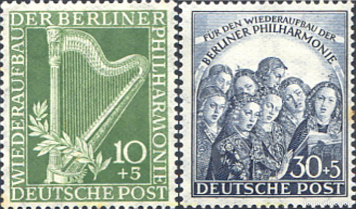 Sellos: 130890 MNH ALEMANIA. Berl&iacute;n 1950 RECONSTITUCION DE LA ORQUESTA FILARMONICA DE BERLIN