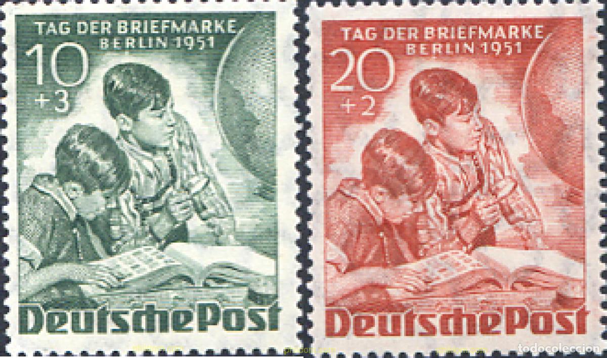 Sellos: 130895 MNH ALEMANIA. Berl&iacute;n 1951 DIA DEL SELLO