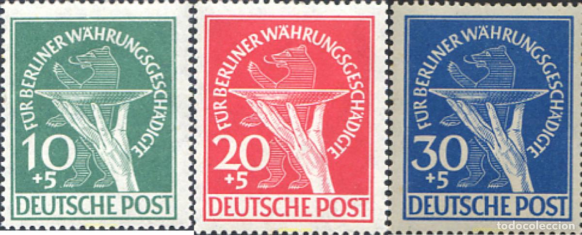 Sellos: 366949 HINGED ALEMANIA. Berl&iacute;n 1949 PRO VICTIMAS DE LA REFORMA MONETARIA