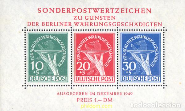 Francobolli: 130883 MNH ALEMANIA. Berl&iacute;n 1949 PRO VICTIMAS DE LA REFORMA MONETARIA
