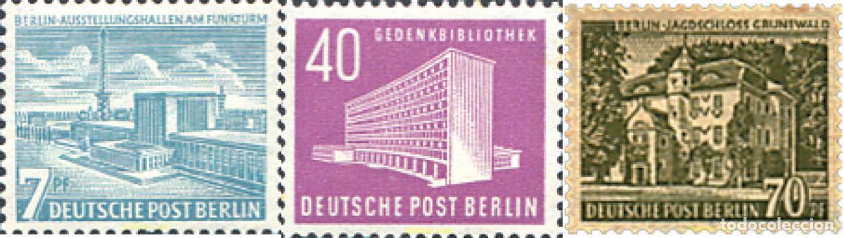 Briefmarken: 130939 MNH ALEMANIA. Berl&iacute;n 1954 EDIFICIOS