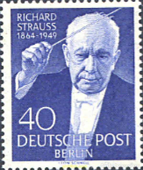 Briefmarken: 130940 MNH ALEMANIA. Berl&iacute;n 1954 90 ANIVERSARIO DEL NACIMIENTO DE RICHARD STRAUSS