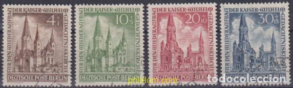 Francobolli: 615929 USED ALEMANIA. Berl&iacute;n 1953 CONSOLIDACION DE LAS RUINAS DE LA IGLESIA EN MEMORIA DEL EMPERAD