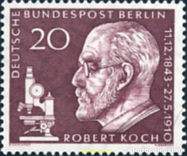 Sellos: 202978 HINGED ALEMANIA. Berl&iacute;n 1960 50 ANIVERSARIO DE LA MUERTE DE ROBERT KOCH