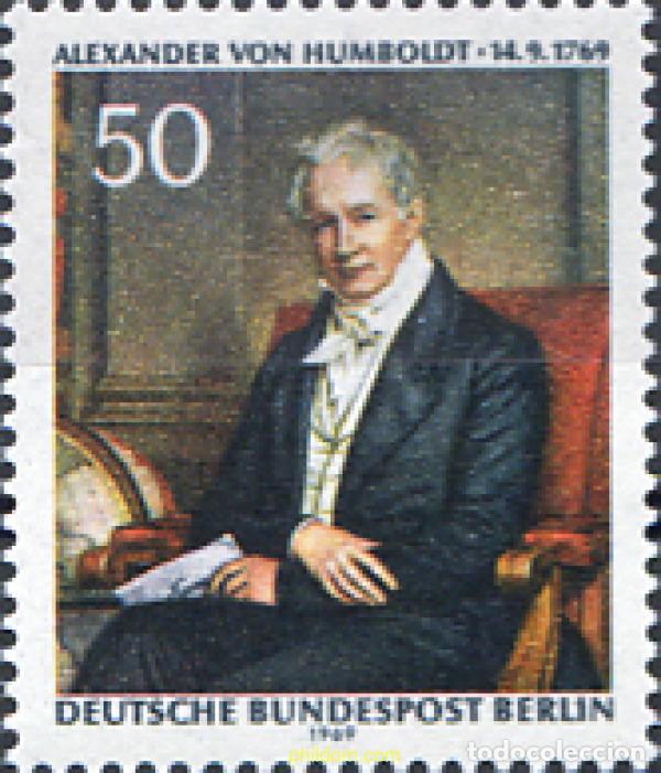 Sellos: 131025 MNH ALEMANIA. Berl&iacute;n 1969 BICENTENARIO DEL NACIMIENTO DEL NATURALISTA ALEXANDER VON HUMBOLD