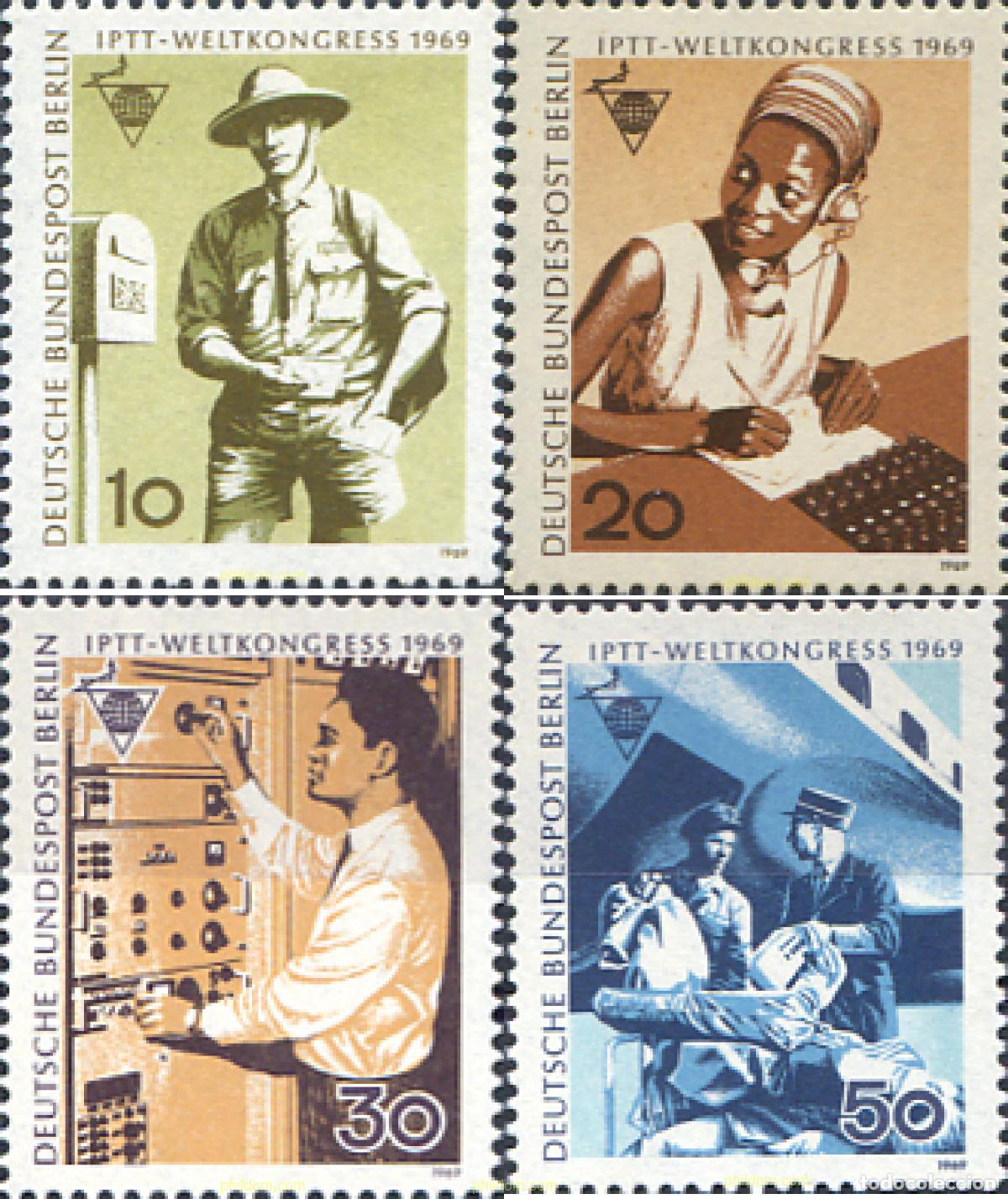 Sellos: 131023 MNH ALEMANIA. Berl&iacute;n 1969 20 CONGRESO INTERNACIONAL DEL PERSONAL DE CORREOS Y TELECOMUNICAC