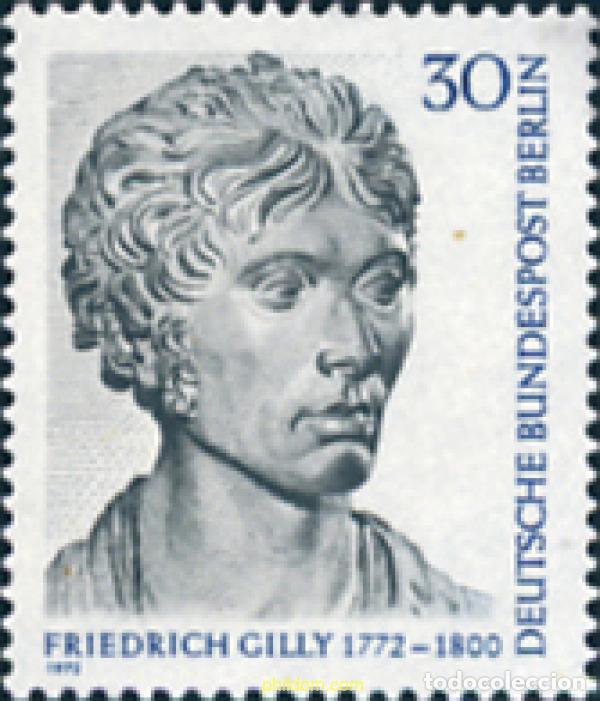 Sellos: 131051 MNH ALEMANIA. Berl&iacute;n 1972 300 ANIVERSARIO DEL NACIMIENTO DE FRIEDRICH GILLY, ARQUITECTO