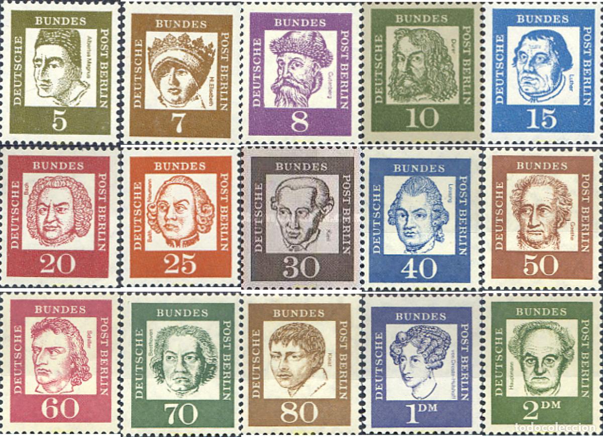 Sellos: 130996 MNH ALEMANIA. Berl&iacute;n 1961 ALEMANES CELEBRES