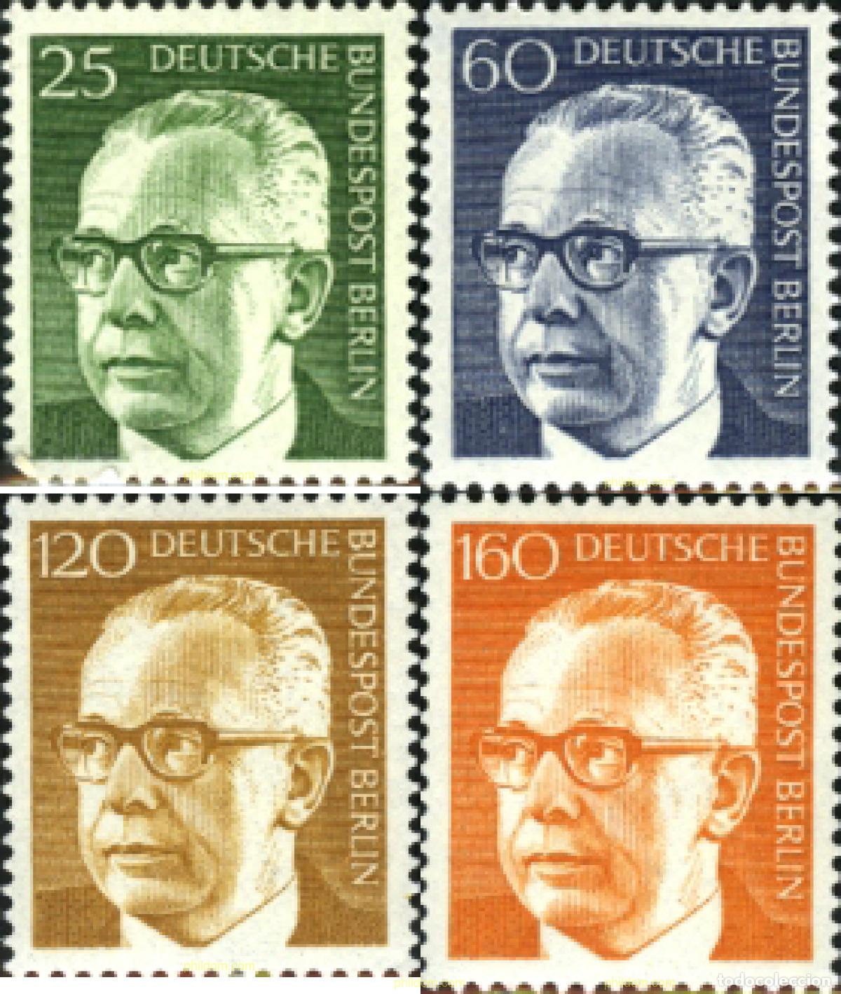 Sellos: 131044 MNH ALEMANIA. Berl&iacute;n 1971 PRESIDENTE GUSTAV HEINEMANN