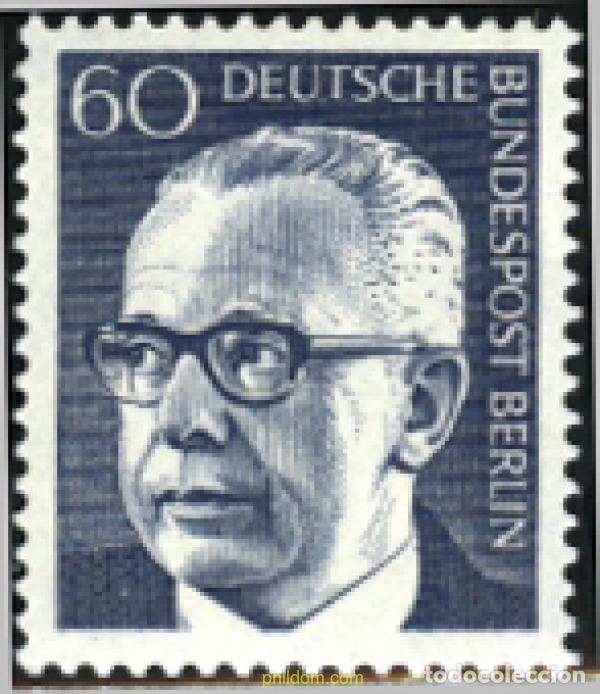 Sellos: 243761 MNH ALEMANIA. Berl&iacute;n 1971 PRESIDENTE GUSTAV HEINEMANN