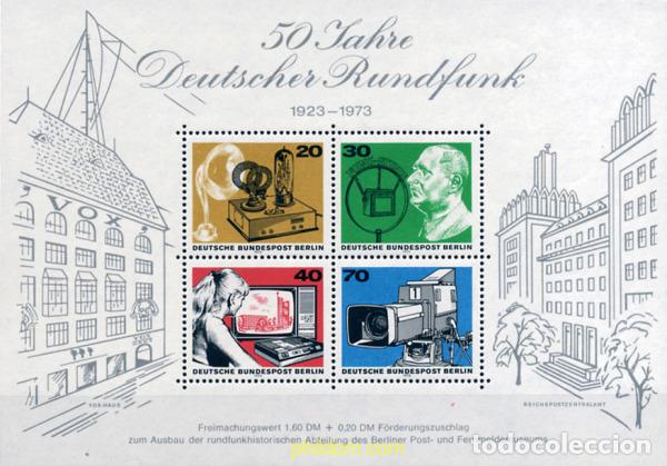 Sellos: 131081 MNH ALEMANIA. Berl&iacute;n 1973 50 ANIVERSARIO DE LA RADIODIFUSION ALEMANA