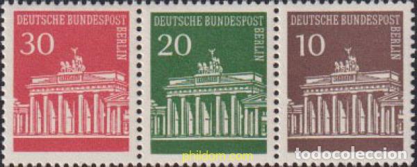 Sellos: 626448 MNH ALEMANIA. Berl&iacute;n 1966 PUERTA DE BRANDEBURGO EN BERLIN