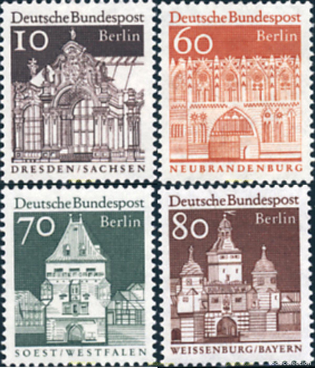 Sellos: 243789 MNH ALEMANIA. Berl&iacute;n 1966 EDIFICIOS HISTORICOS