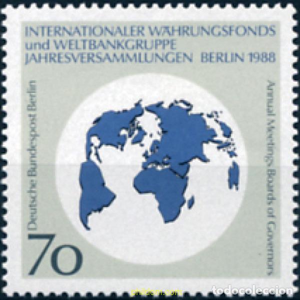 Sellos: 131796 MNH ALEMANIA. Berl&iacute;n 1988 FONDO MONETARIO INTERNACIONAL Y BANCA MUNDIAL, EN BERLIN