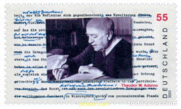 Sellos: 132585 MNH ALEMANIA FEDERAL 2003 CENTENARIO DEL NACIMIENTO DE THEODOR W. ADORNO
