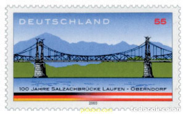 Sellos: 132901 MNH ALEMANIA FEDERAL 2003 CENTENARIO DEL PUENTE SALZACH