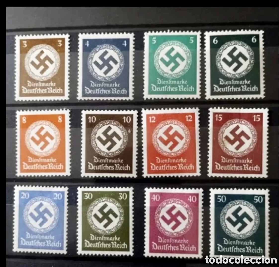 Sellos: Serie completa sellos &eacute;poca nazi