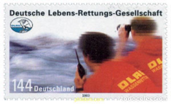 Sellos: 136130 MNH ALEMANIA FEDERAL 2003 90 ANIVERSARIO DE LA SOCIEDAD DE SALVAMENTO NAUTICO