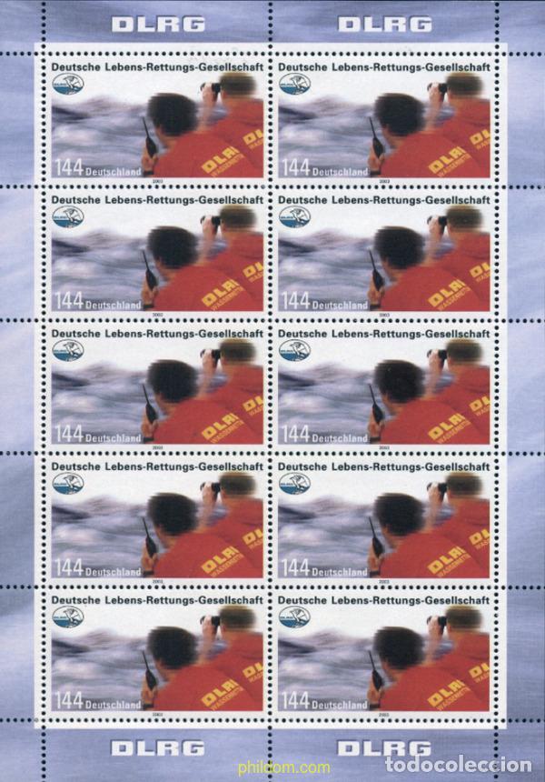 Sellos: 136131 MNH ALEMANIA FEDERAL 2003 90 ANIVERSARIO DE LA SOCIEDAD DE SALVAMENTO NAUTICO