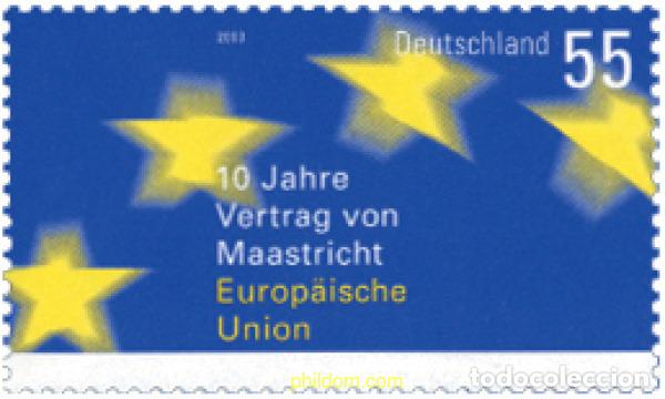 Sellos: 136679 MNH ALEMANIA FEDERAL 2003 10 ANIVERSARIO DEL TRATADO DE MAASTRICHT