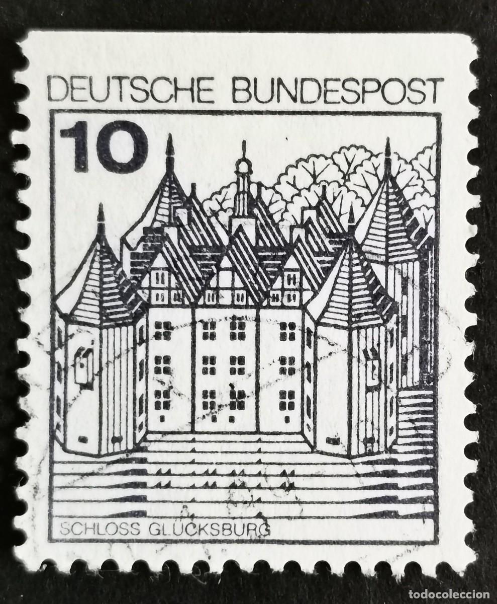 Sellos: Sello Alemania R. Federal 1977, Fortalezas y castillos: Castillo Gl&uuml;cksbur, 10 Pf. Michel: DE 913CI