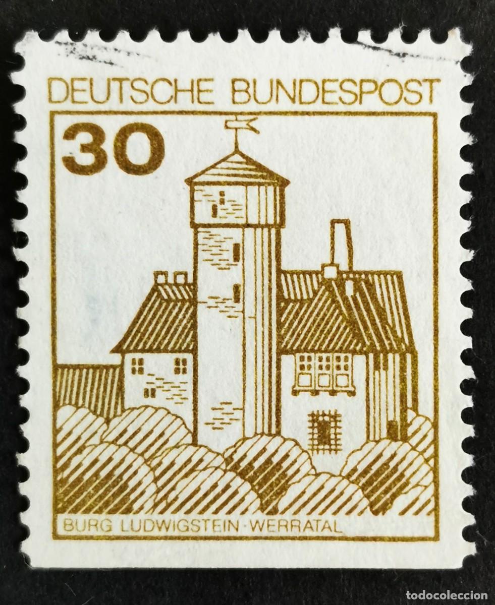 Sellos: Sello Alemania R. Federal 1977, Fortalezas castillos: Castillo de Ludwigst, 30 Pf. Michel: DE 914DIu
