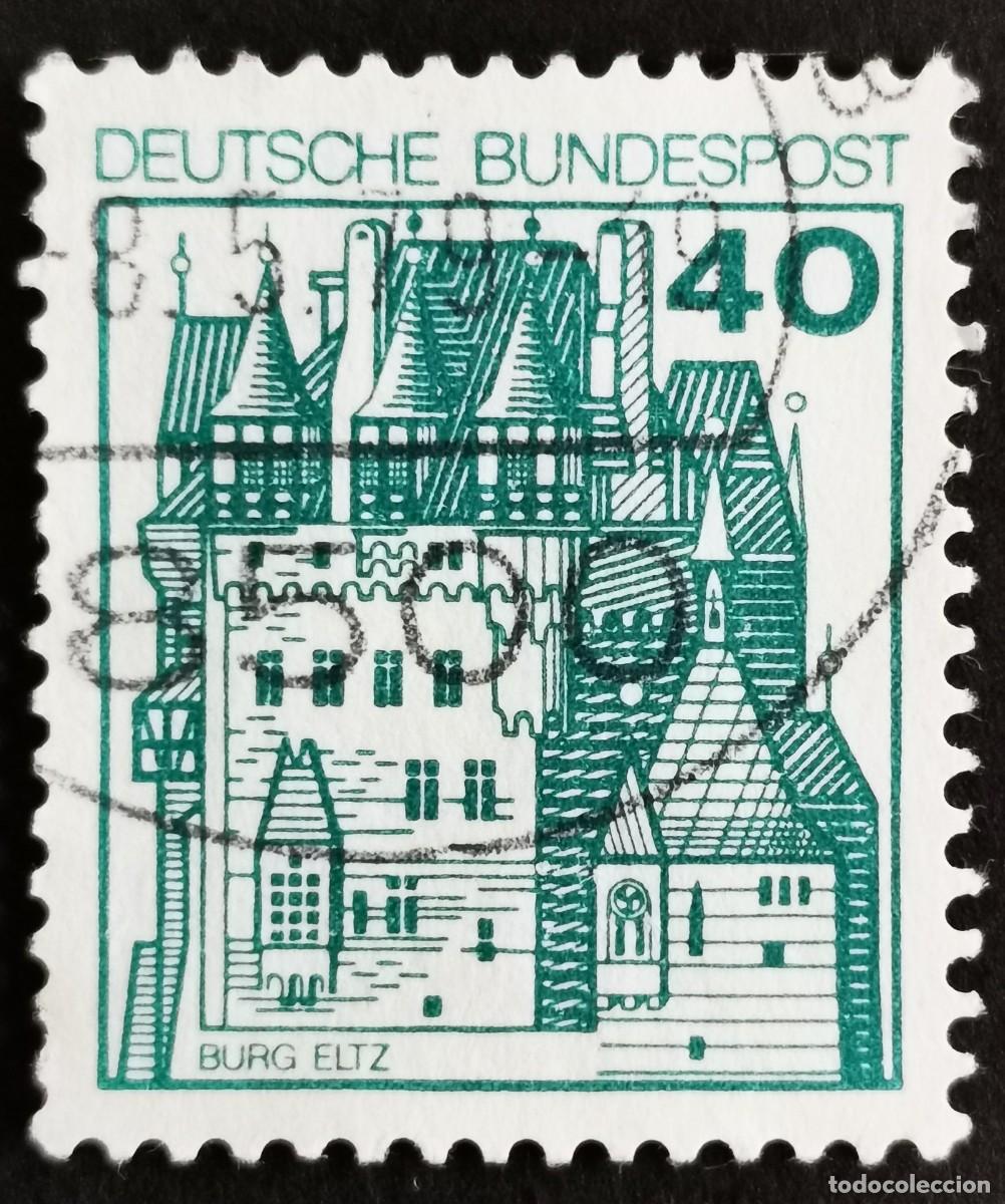 Sellos: Sello Alemania R. Federal 1977, Fortalezas castillos: Castillo de Eltz, 40 Pf. Michel: DE 915AIu