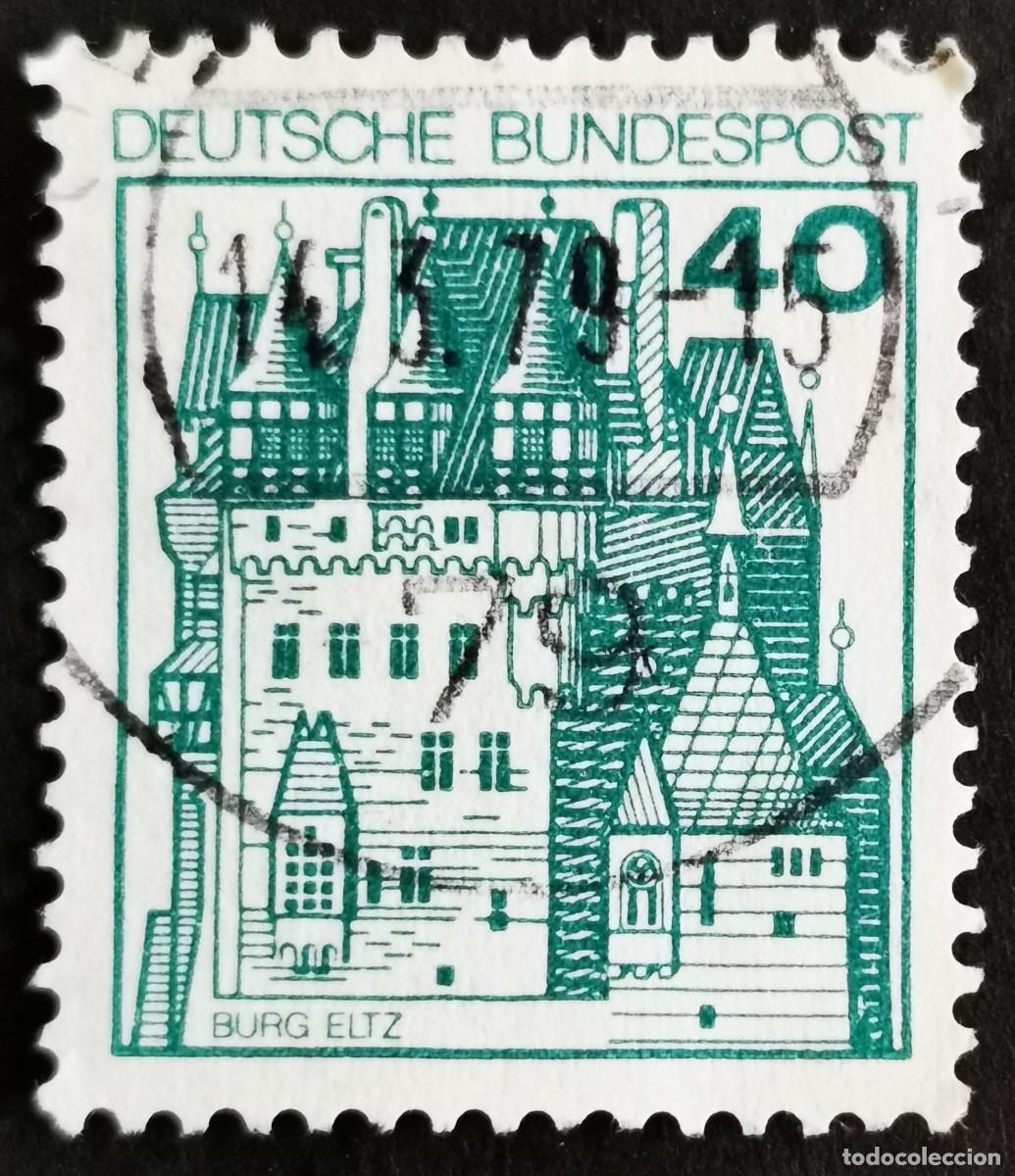 Sellos: Sello Alemania R. Federal 1977, Fortalezas castillos: Castillo de Eltz, 40 Pf. Michel: DE 915AIu
