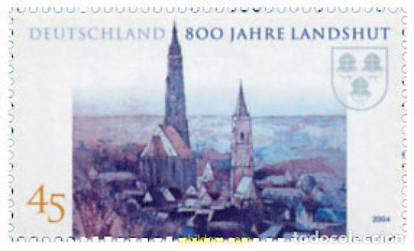 Sellos: 142935 MNH ALEMANIA FEDERAL 2004 CENTENARIO DE LA CIUDAD DE LANDSHUT