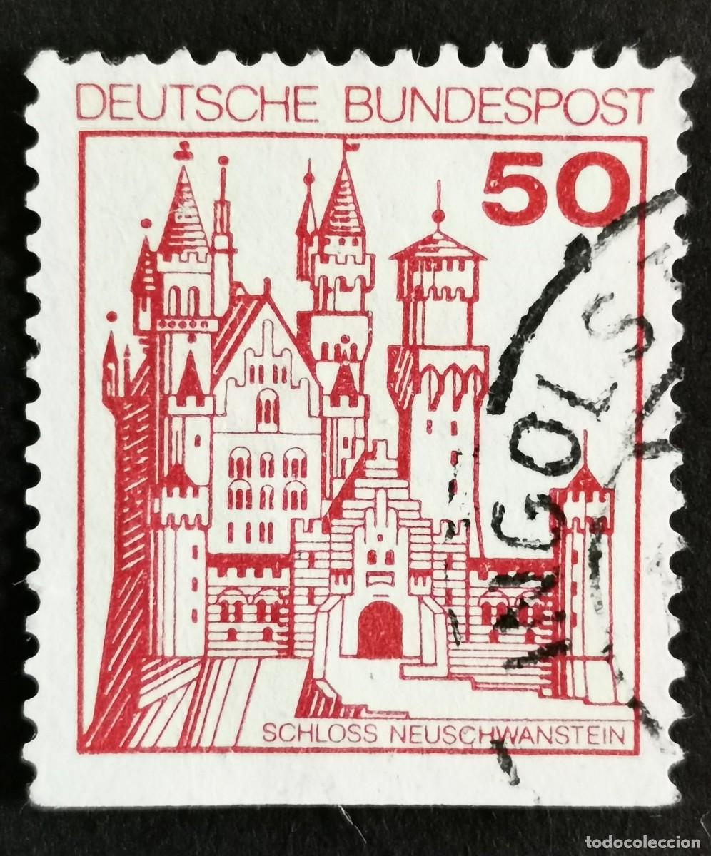Sellos: Sello Alemania R. Federal 1977, Fortalezas castillos: Castillo de Neuschwa, 50 Pf. Michel: DE 916DIu