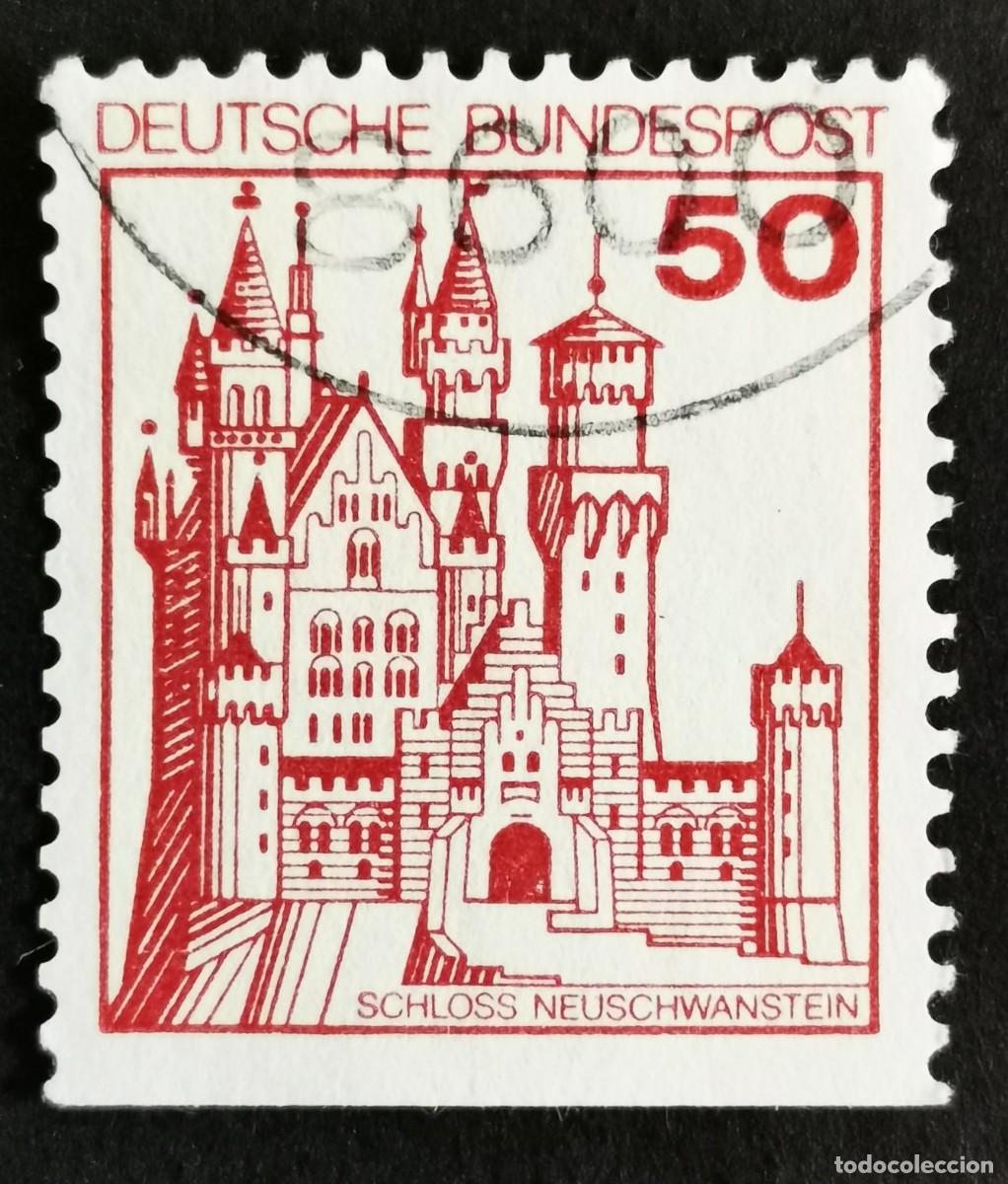 Sellos: Sello Alemania R. Federal 1977, Fortalezas castillos: Castillo de Neuschwa, 50 Pf. Michel: DE 916DIu