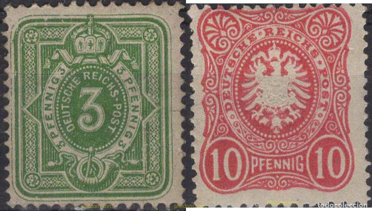 Sellos: 640978 HINGED ALEMANIA 1880 CIFRA Y AGUILA