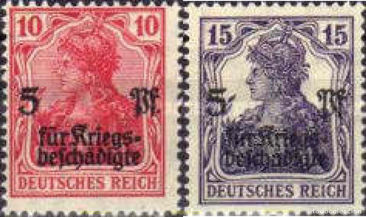 Sellos: 627200 HINGED ALEMANIA 1919 PRO VICTIMAS DE LA GUERRA