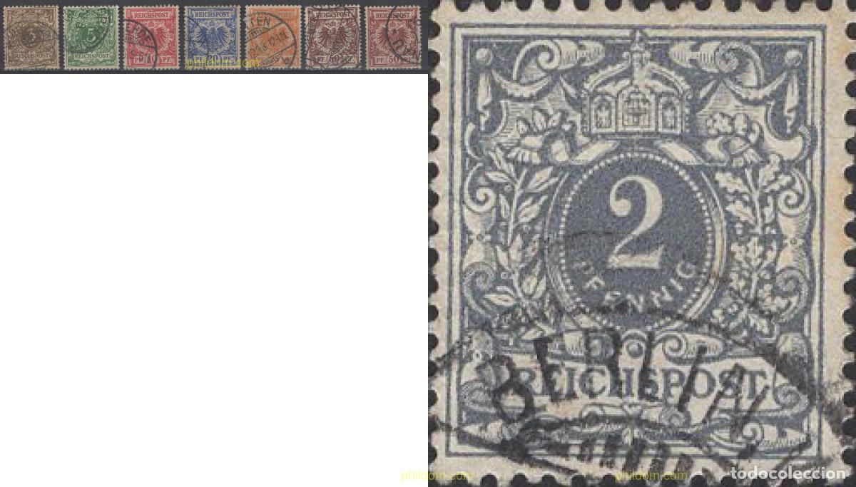 Sellos: 640981 USED ALEMANIA 1889 CIFRA Y AGUILA