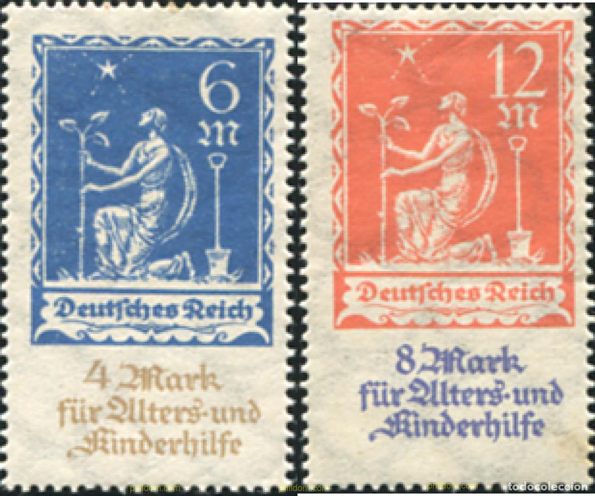 Sellos: 149778 MNH ALEMANIA 1922 ASISTENCIA A LOS ANCIANOS Y LOS NI&Ntilde;OS