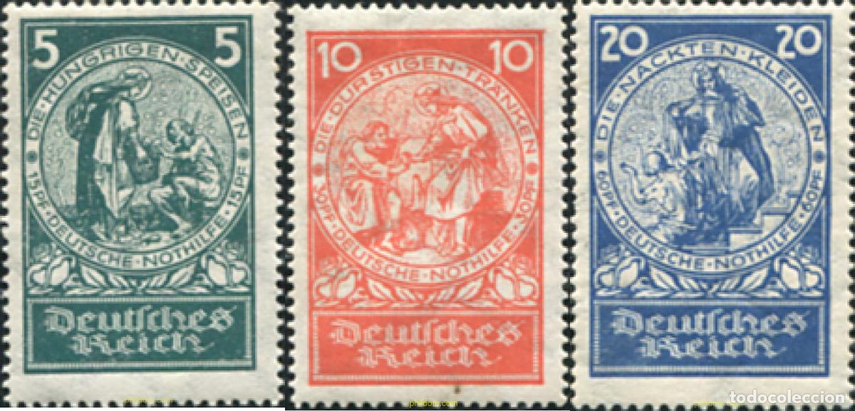 Sellos: 625595 HINGED ALEMANIA 1924 A FAVOR DE LOS PRIMEROS AUXILIOS. SANTA ISABEL AYUDANDO A LOS POBRES Y