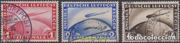 Sellos: 625609 USED ALEMANIA 1928 DIRIGIBLE ZEPPELIN EN VUELO