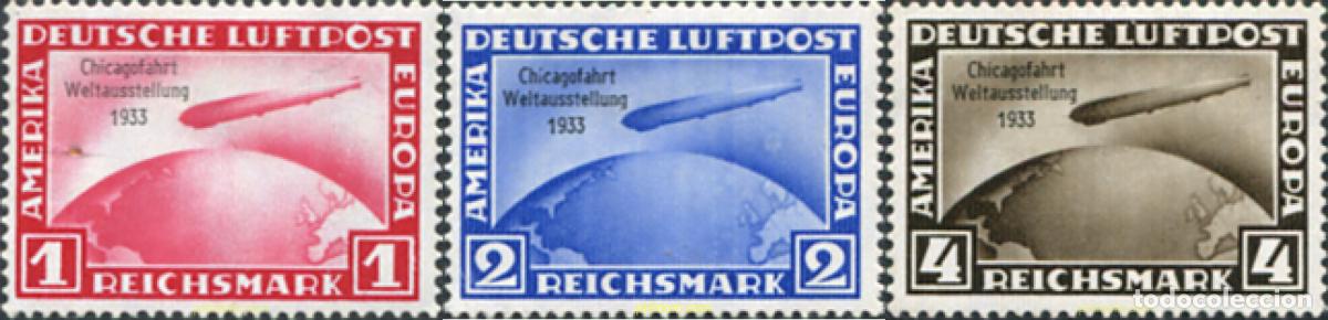 Stamps: 589032 HINGED ALEMANIA 1933 VIAJE DEL DIRIGIBLE ZEPPELIN A CHICAGO