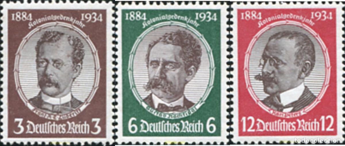Sellos: 622331 HINGED ALEMANIA 1934 50 ANIVERSARIO DEL ESTABLECIMIENTO DE LAS COLONIAS ALEMANAS