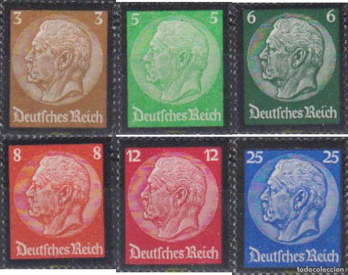 Sellos: 149828 MNH ALEMANIA 1934 MUERTE DEL PRESIDENTE HINDENBURG