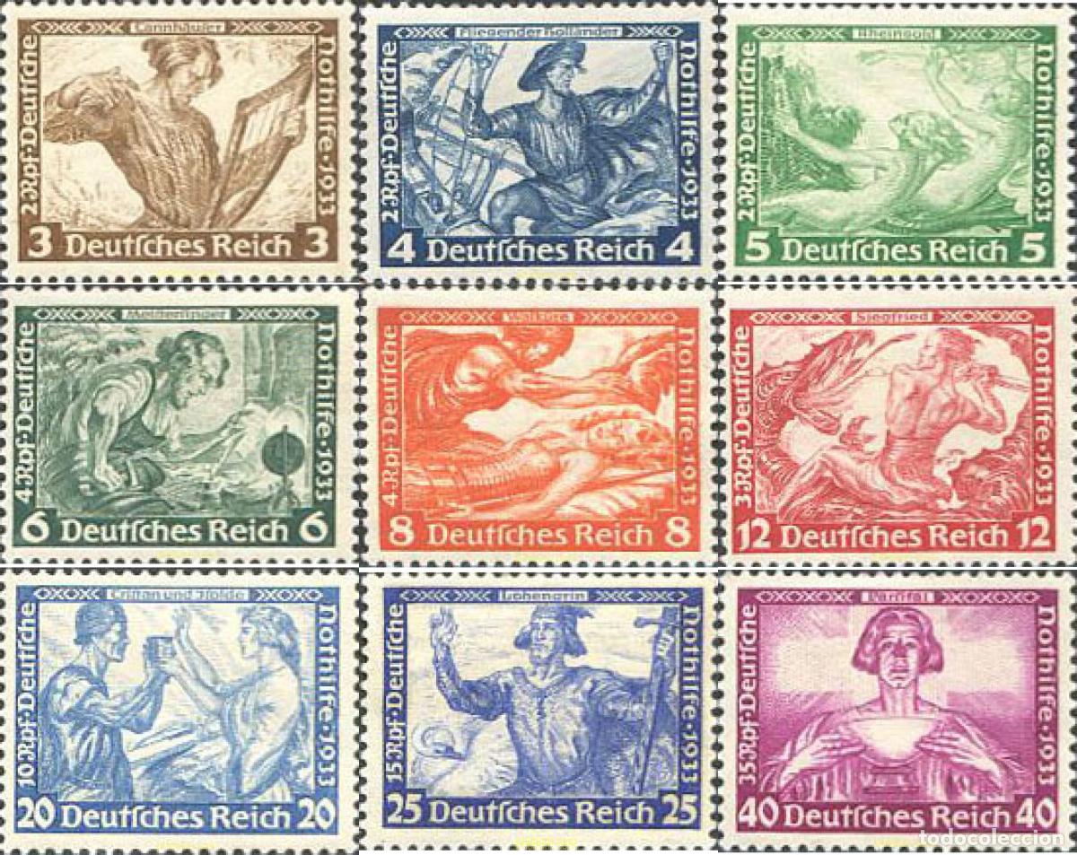 Sellos: 625623 HINGED ALEMANIA 1933 OBRA MUSICAL DE WAGNER
