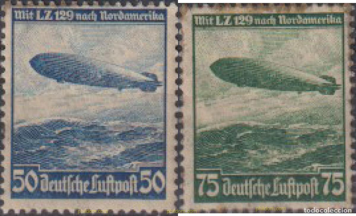 Sellos: 622633 HINGED ALEMANIA 1936 VIAJE DEL DIRIGIBLE ZEPPELIN A AMERICA DEL NORTE