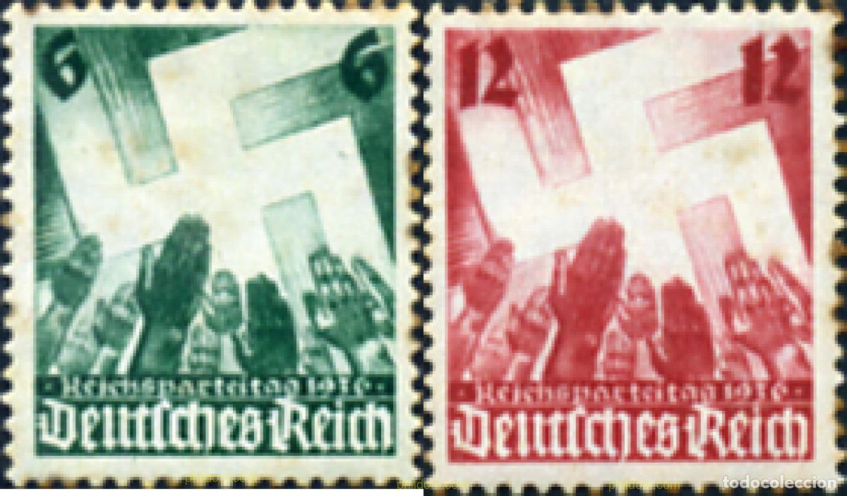 Sellos: 149841 HINGED ALEMANIA 1936 4 CONGRESO NACIONAL-SOCIALISTA DE NUREMBERG