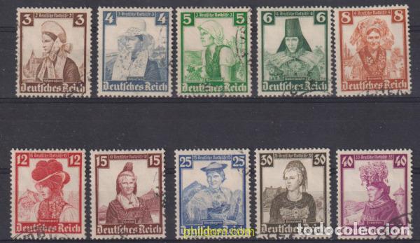 Sellos: 625627 USED ALEMANIA 1935 TRAJES TIPICOS