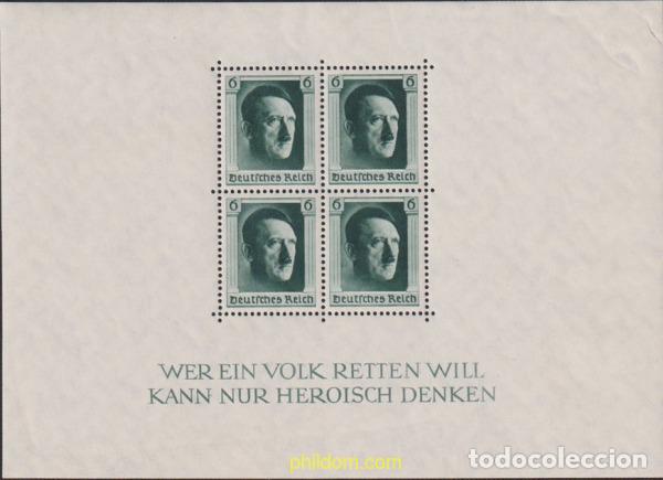 Briefmarken: 143559 MNH ALEMANIA 1937 48 ANIVERSARIO DE ADOLF HITLER